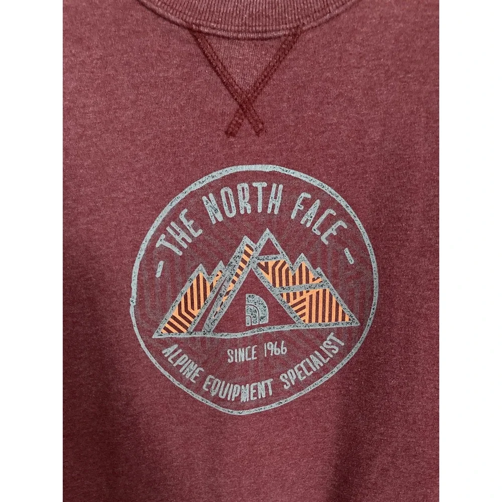 The North Face Sweatshirt Mens XL Crewneck Fleece Alpine Graphic Pullover EUC